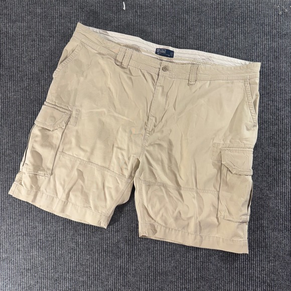 Polo Ralph Lauren Cargo‎ Shorts Mens 52B Classic Chino Utility Beige Y2K Preppy - Picture 6 of 12